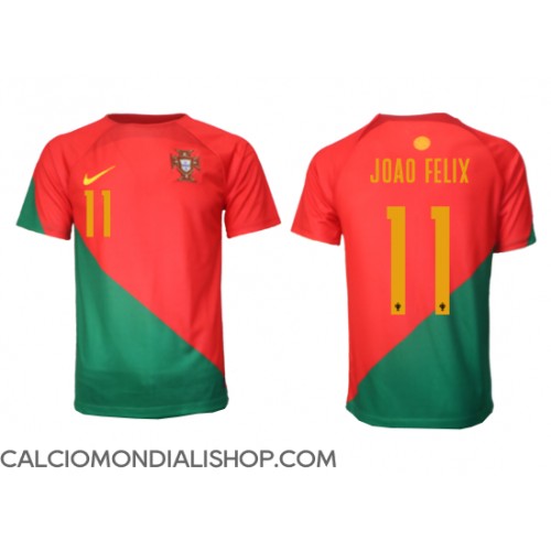 Maglie da calcio Portogallo Joao Felix #11 Prima Maglia Mondiali 2022 Manica Corta